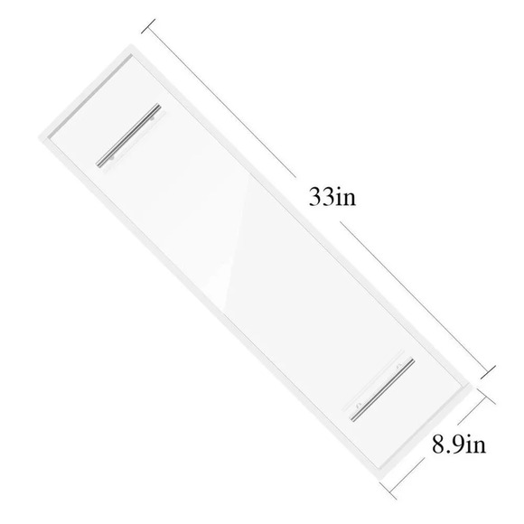 Acrylic Luxe Bathtub Tray / Caddy Matte Silver Hardware NWOT - Picture 8 of 8